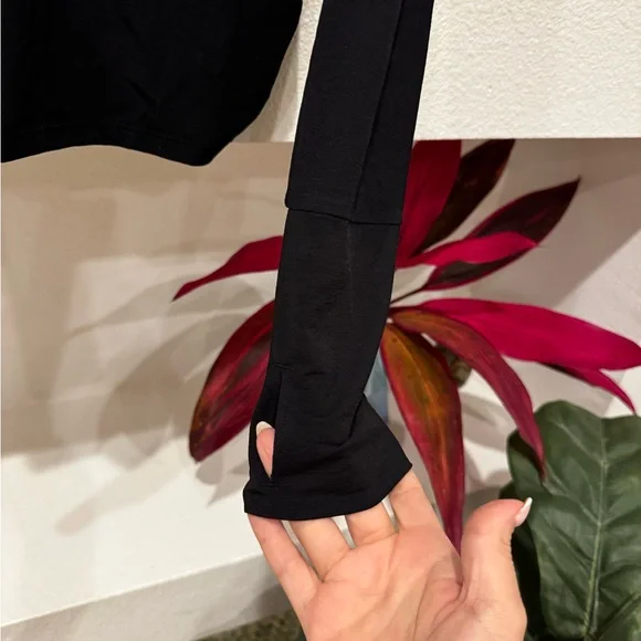 FP Movement by Free People Black Ruched Long Sleeve Top Large - Picture 9 of 9